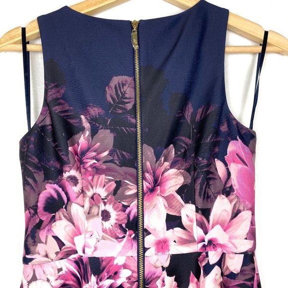 Eliza J Sleeveless Floral Fit Flare Mini Dress 2 - Picture 7 of 11
